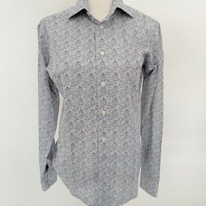 Eton Blue Patterned Dress Shirt